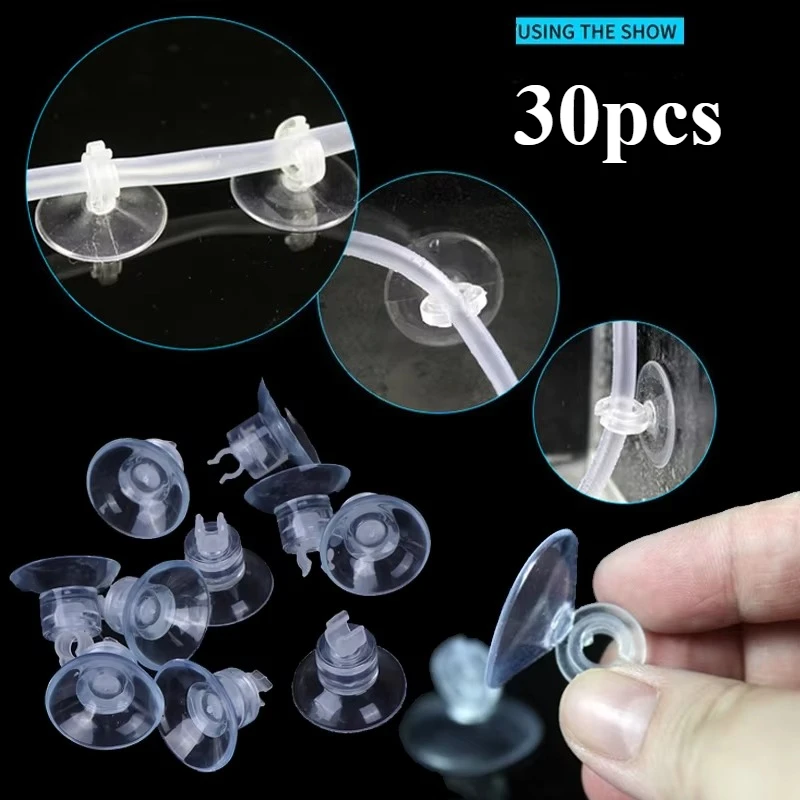 Suction Cup Aquarium Sucker for 4mm Air Hose Line Pipe Tube Wire Holder Used Air Pump Fish Tank Accessories