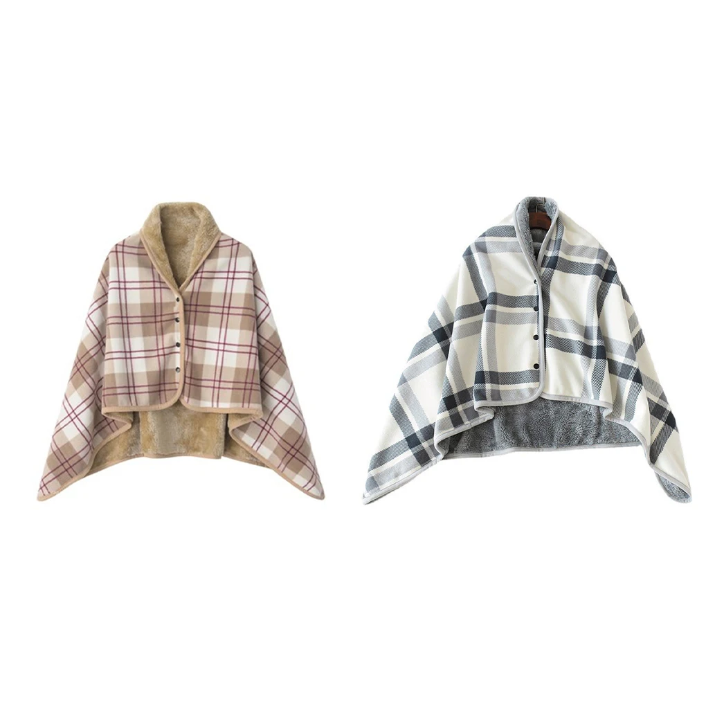 

Flannel Shawl Jacket Blanket Multifunctional All Occasions Soft And Comfortable Warm Shawl Blanket Grey 100*140cm