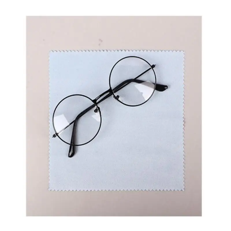 100Pcs/lot 8x8 10x10 15x18 15x15cm Soft Microfiber Suede Glasses Cloth Wipe Napkin Jewelry Cleaning Cloths Custom Printing Logo