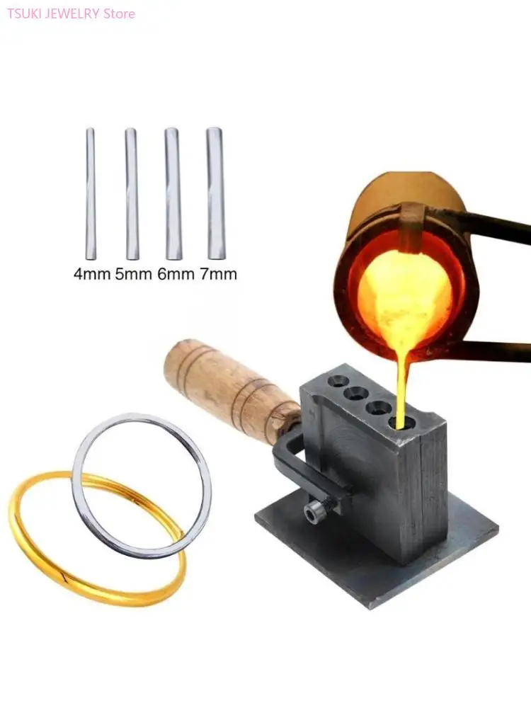 

62KE Пресс-форма для слитков, тигель для литья золота, серебра, металла, алюминия, меди, латуни, плавильный инструмент для