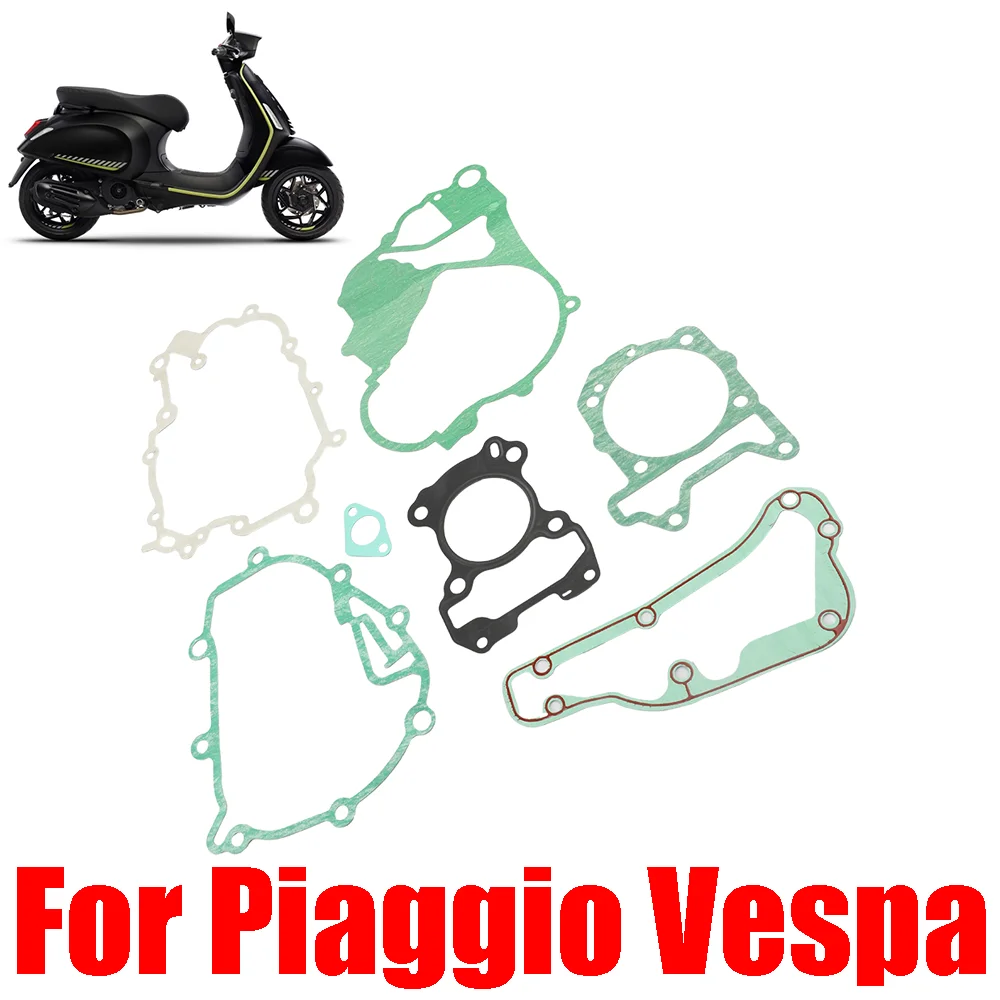 Full Gasket Kit For Piaggio Vespa Primavera Sprint LX LXV LT S 125 150 3V Motorcycle Engine Cylinder Crankcase Clutch Gaskets