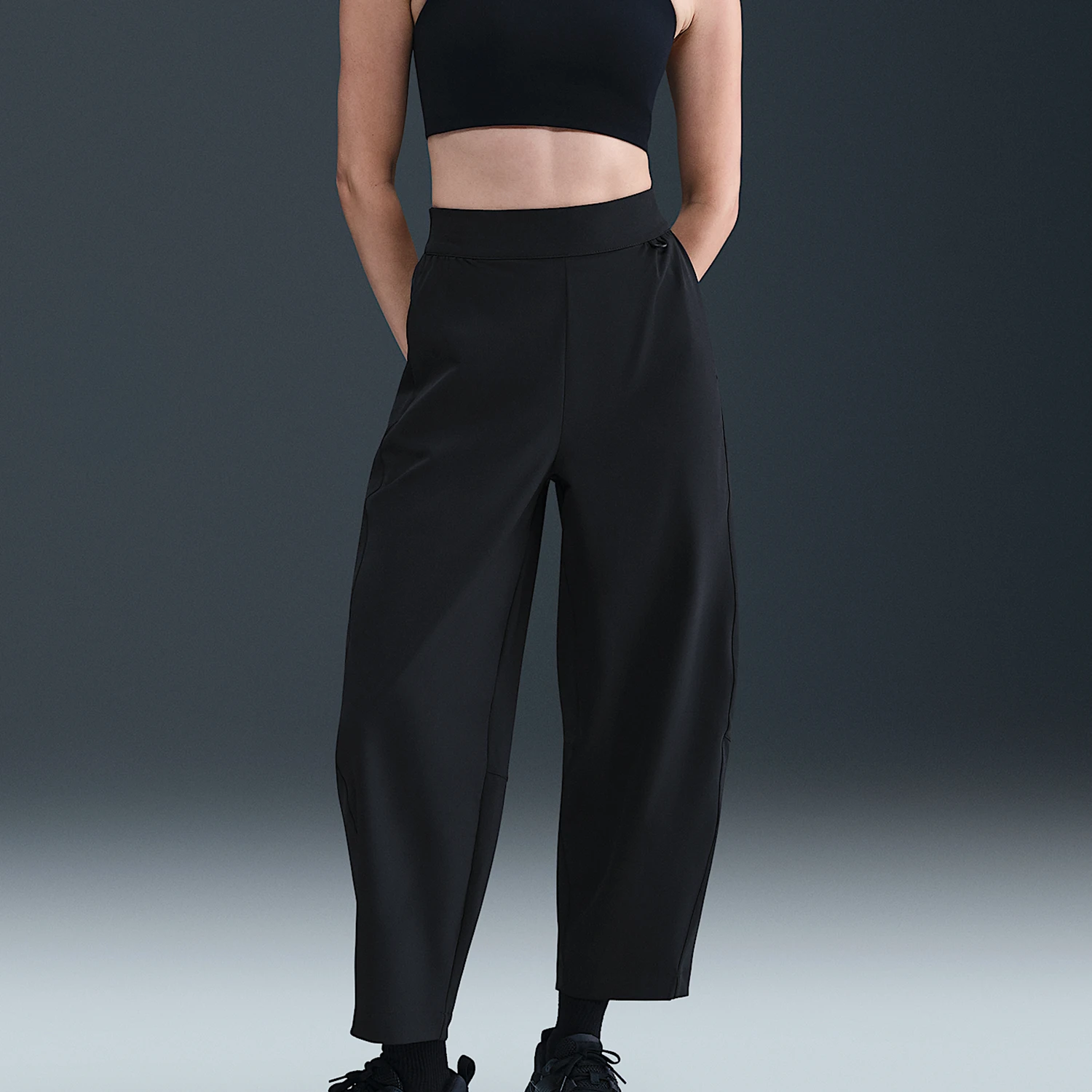 

Оригинальные летние женские легкие спортивные капри с высокой талией Nike HQ0231-010