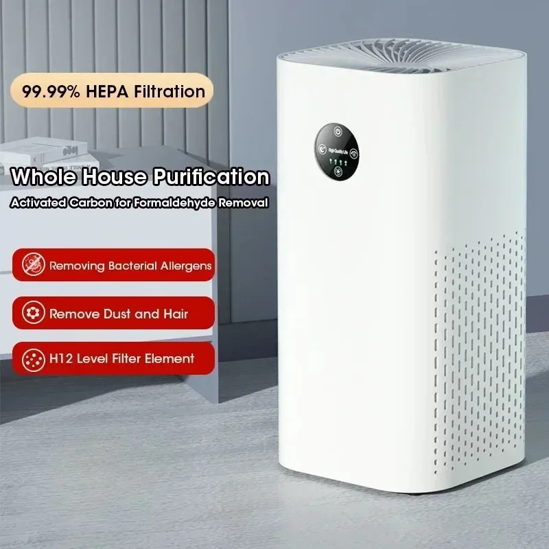 HEPA Air Purifier Negative Ion Cleaner for 180m² Large Room Home Office Remove Pet Hair Dust Smoke Odor Allergens