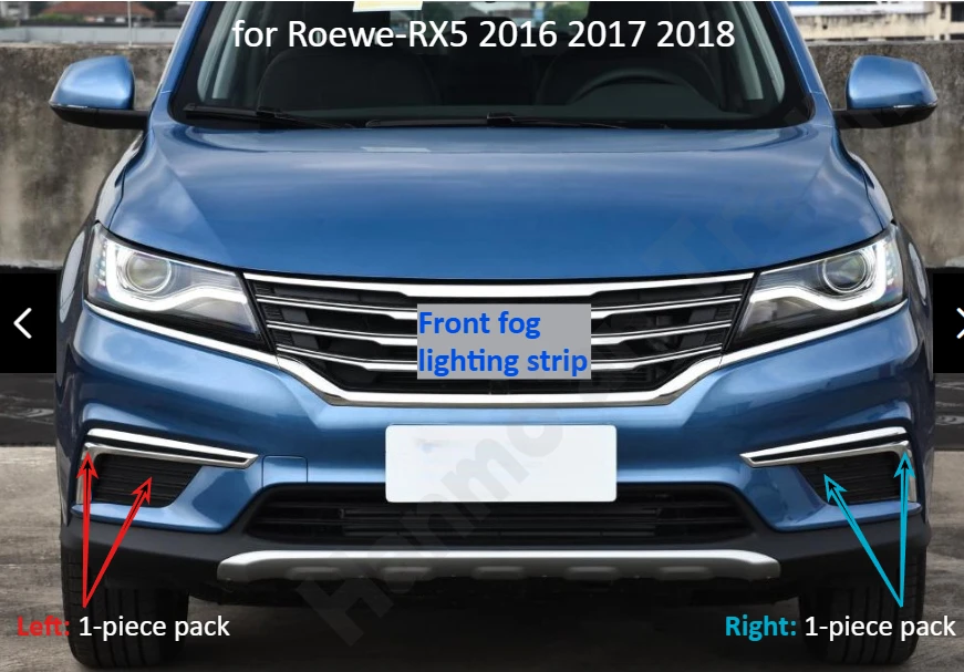 

for Roewe-RX5 2016 2017 2018 Front fog lamp decorative strip/front bumper decorative strip/fog lamp frame bracket/auto parts