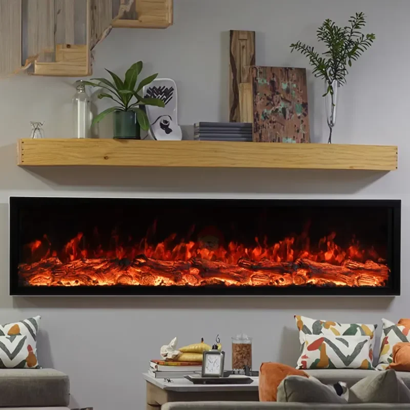 100cm Economical Customized Indoor Insert Fire Place Wall Mounted Decorative Smart Home Hotel Office Electric Fireplace