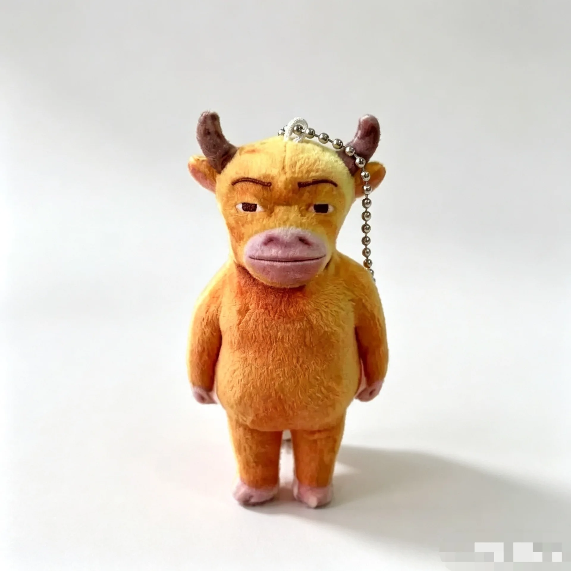Hot Anime Niu Lai Keychains Funny Meme Figure Doll Abstract Cow Keyrings Bag Pendants Halloween Cosplay Props Home Party Favor