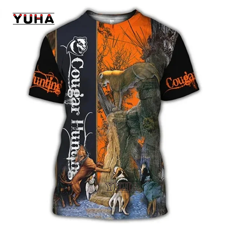 Hunting Animals Newest Animal Tattoo Camo Deer Hunter Moose Hunter Streetwear 3DPrint Unisex Summer Casual Short Sleeves Tshirt