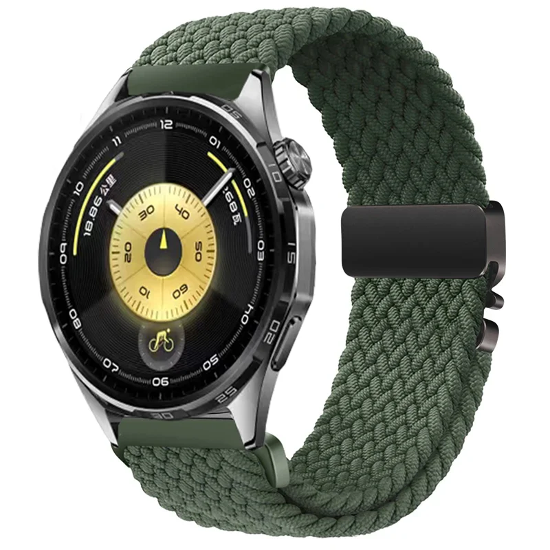 حزام حلقة مضفر من النايلون لساعة هواوي 5/GT6 Pro/GT6/GT5/GT4 46 ملم سوار بإبزيم المظلة لساعة سامسونج جالاكسي 7 6 5 4 #4