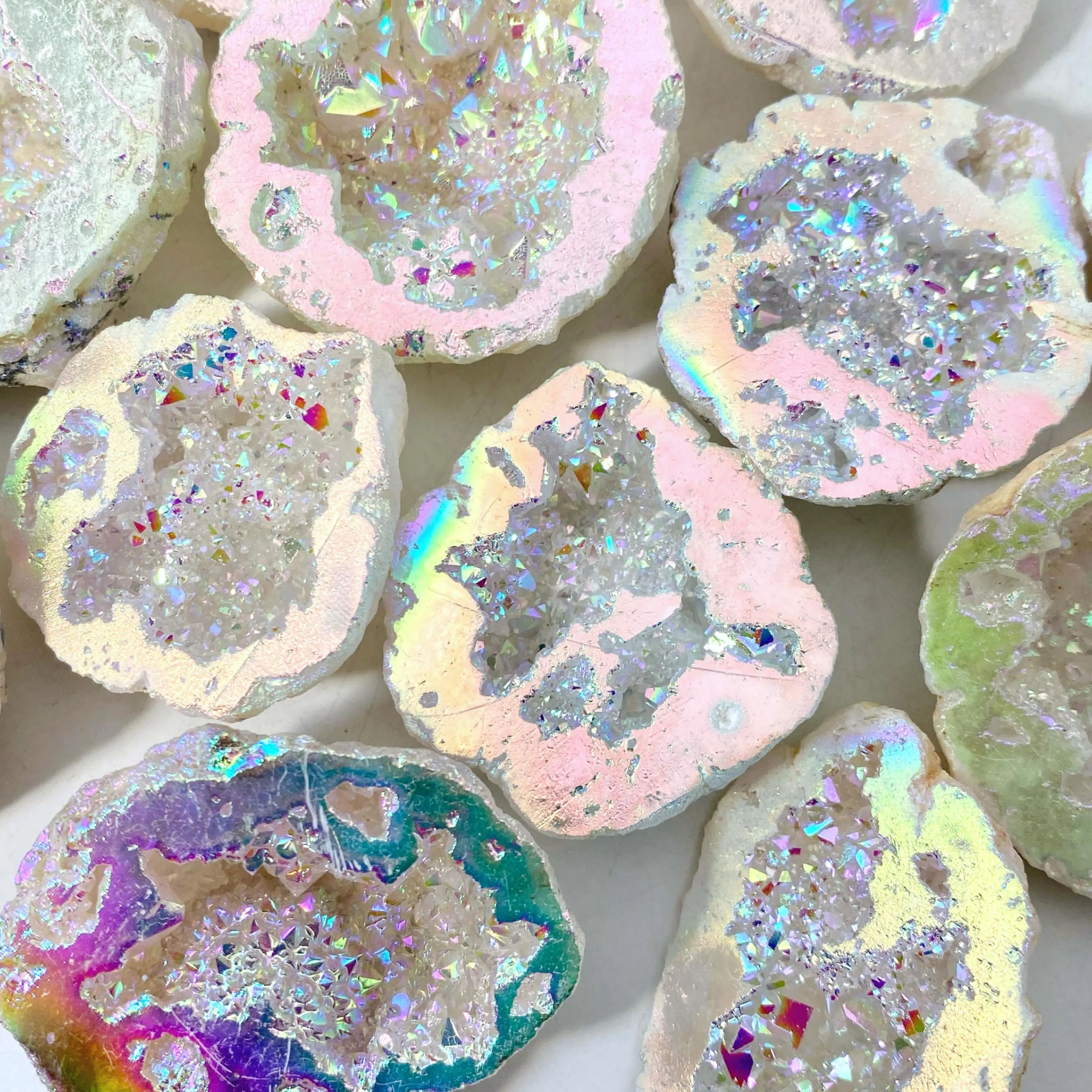 1PC High Quality Random Aura White Agate Raw Stone Natural Crystal Raw Stone,Gemstone Jewelry,Glitter, Healing crystal, Birthday