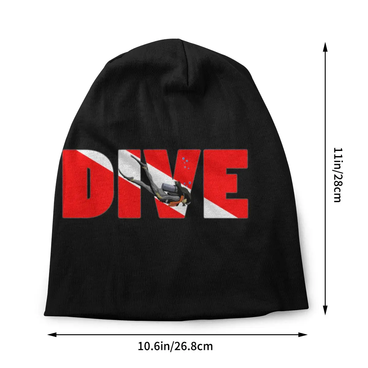 Winter Warm Bonnet Homme Knit Hats Fashion Scuba Dive Flag And Diver Beanie Cap Ski Diving Lover Beanies Caps For Men Women