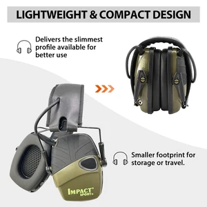 Protetor de orelha eletrônico tático para tiro ao ar livre, faixa de arma, fone de ouvido antirruído, amplificação de som de impacto, protetor auditivo 8 principais vendas abafador auricular eletrônico - №2