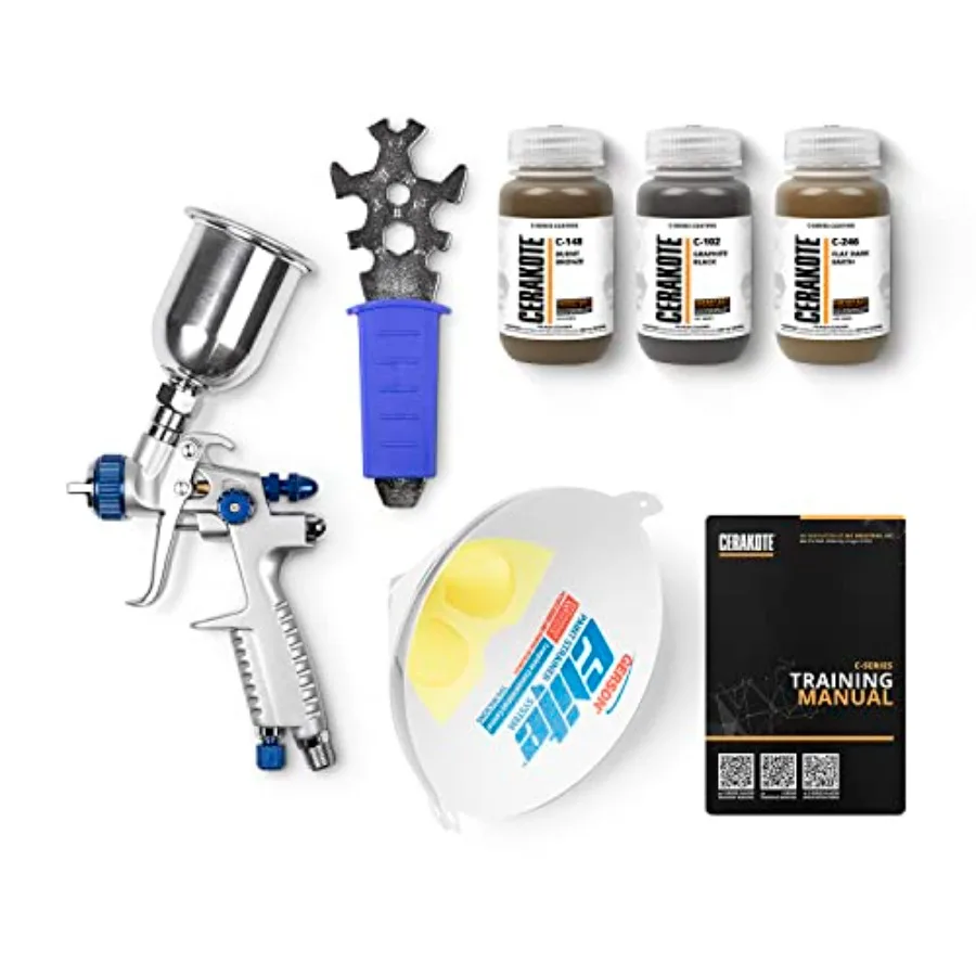 CERAKOTE C-Series Top Colors Starter Kit C-102 C-148 C-246 4 oz. Each - Complete Spray Air Cure Solution for High-Performance D