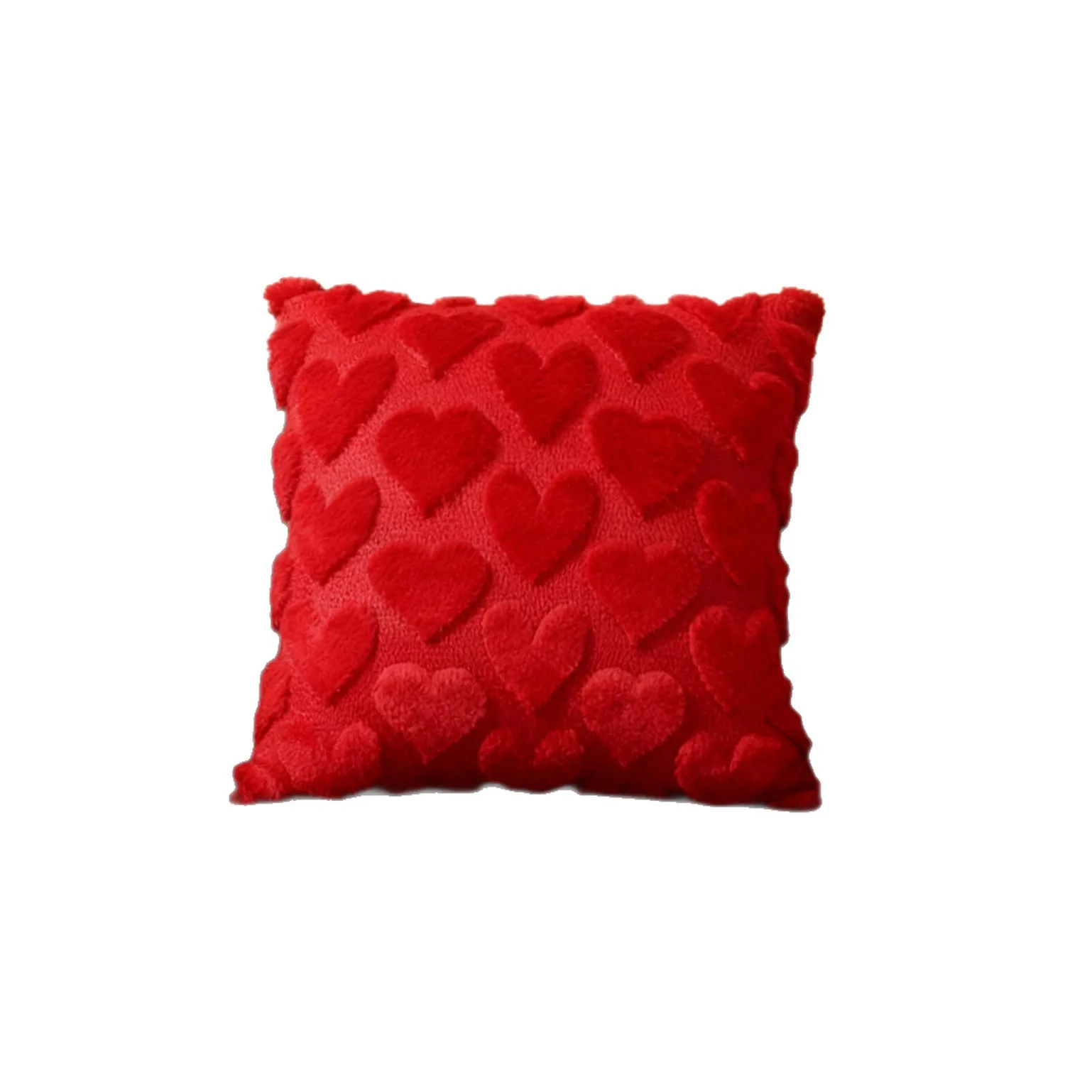 Cushion Cover Heart Pattern Pillowcase for Valentine's Day Wedding Party Bedroom Sofa Bed Plush Throw Pillow Cover Home Decor