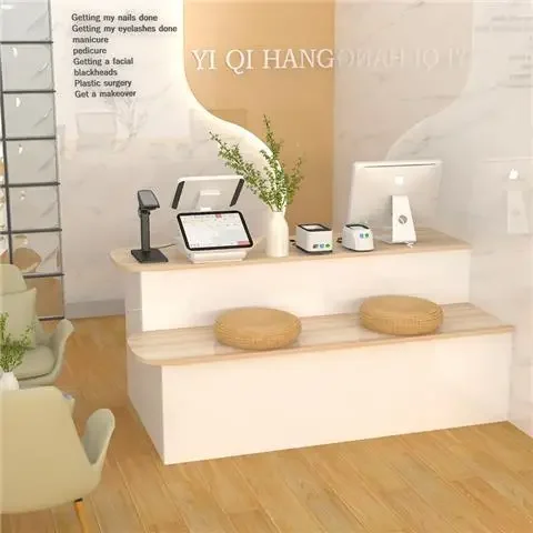 Minimalist modern store universal bar counter supermarket cashier clothing store small counter beauty salon reception desk