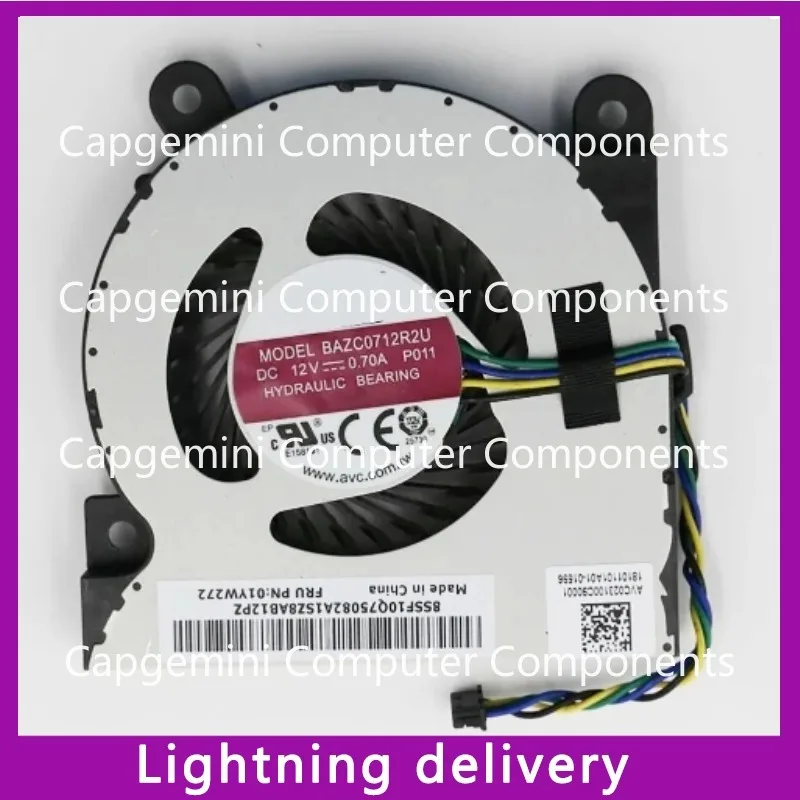 

Новый вентилятор охлаждения процессора для LENOVO 01yw272 AIO 730S M630e ThinkcentreE96z BAZC0712R2U 730s-24ikb BSC0712MC-00