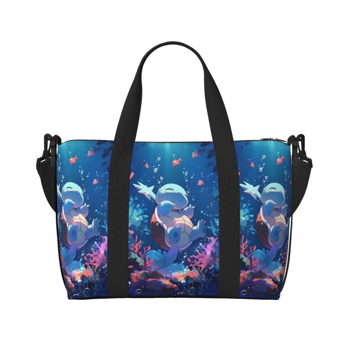 

Пользовательские Сквиртлл Продуктовая сумка-тоут Сумки для покупок Женские большие вместительные аниме Тренажерный зал Пляжные дорожные сумки