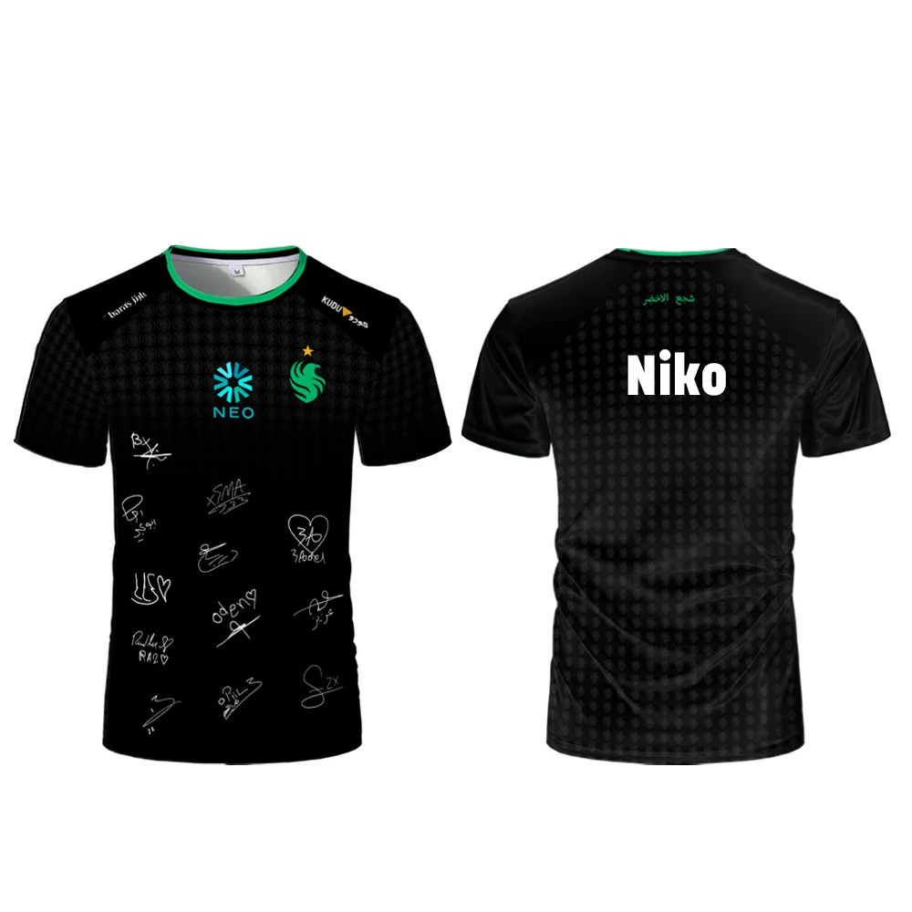Camiseta Niko Jersey 2025 nueva CS2 Esports CSGO Falcons camiseta de entrenamiento del equipo ropa de calle Unisex uniforme de seguidores de juegos de gran tamaño de verano