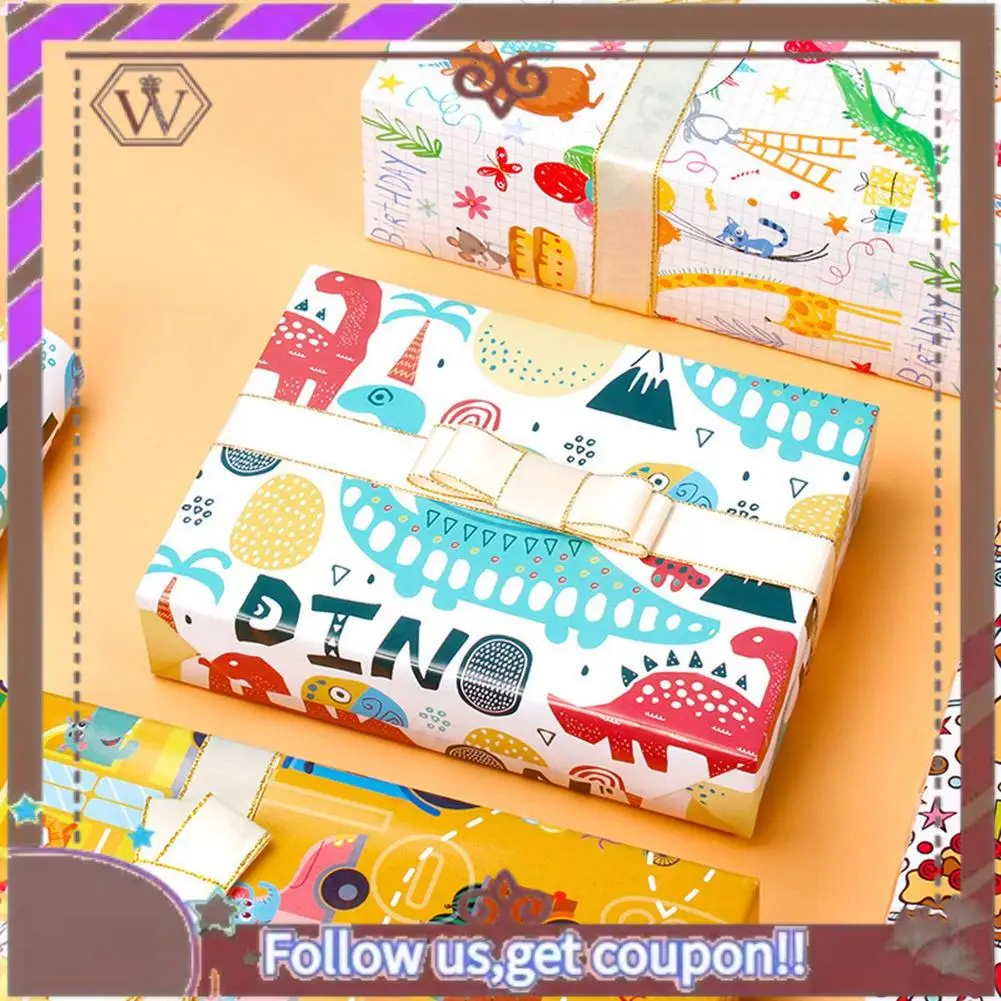 ABBG-10Pcs Wrapping Paper Sheets For Kids,Birthday Party Wrapping Paper Gift Wrap Papers,Present Gift Wrapping Paper