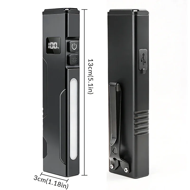 Magnetic auto repair repair light flashlight strong light charging super bright small portable led work light pen light