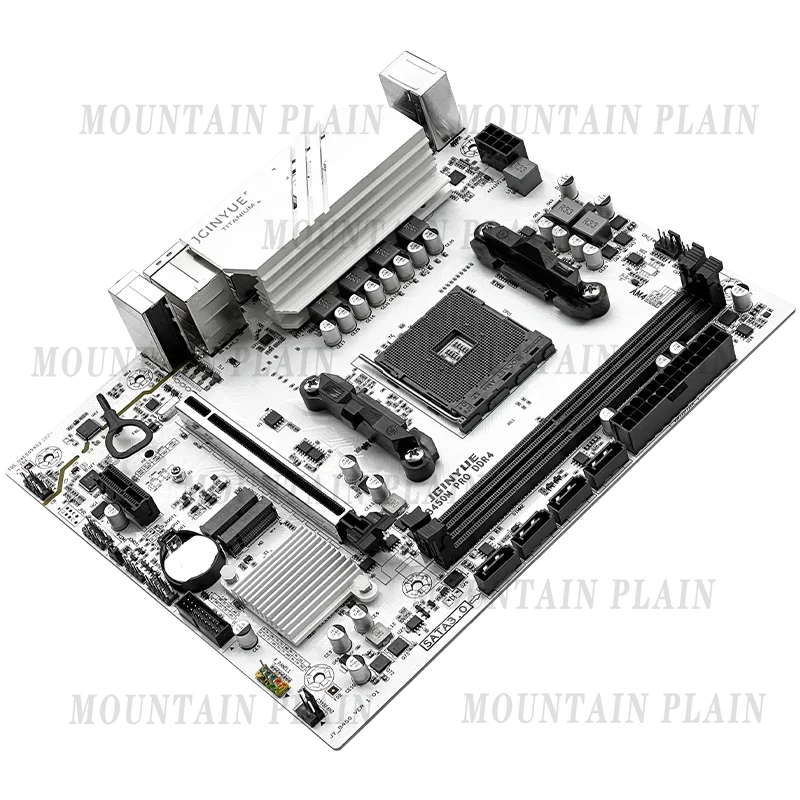 اللوحة الرئيسية B450 باللون الأبيض AM4 لسطح المكتب A320 مع مكتب ألعاب CPU DDR4 من الجيل 12345