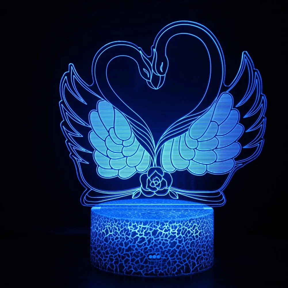 Adjustable Brightness Night Light 3d Night Light Penguin 3d Illusion Lamp Led Acrylic Night Light with 16 Color for Kids
