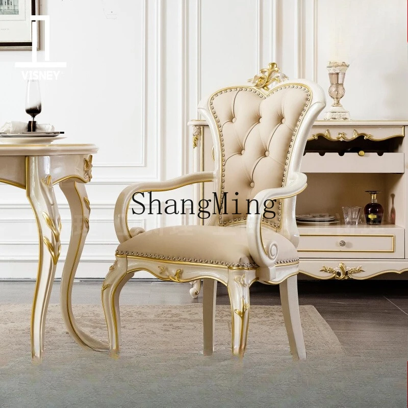 

CL exquisite new high-end solid wood dining chair home simple style modern villa dining chair