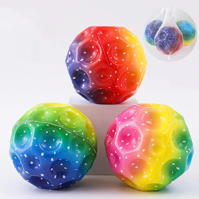 【BS】Pelota Espacial Galaxy Moon Ball, Pelota de Alto Rebote, Juguetes para Niños, Pelota Saltarina