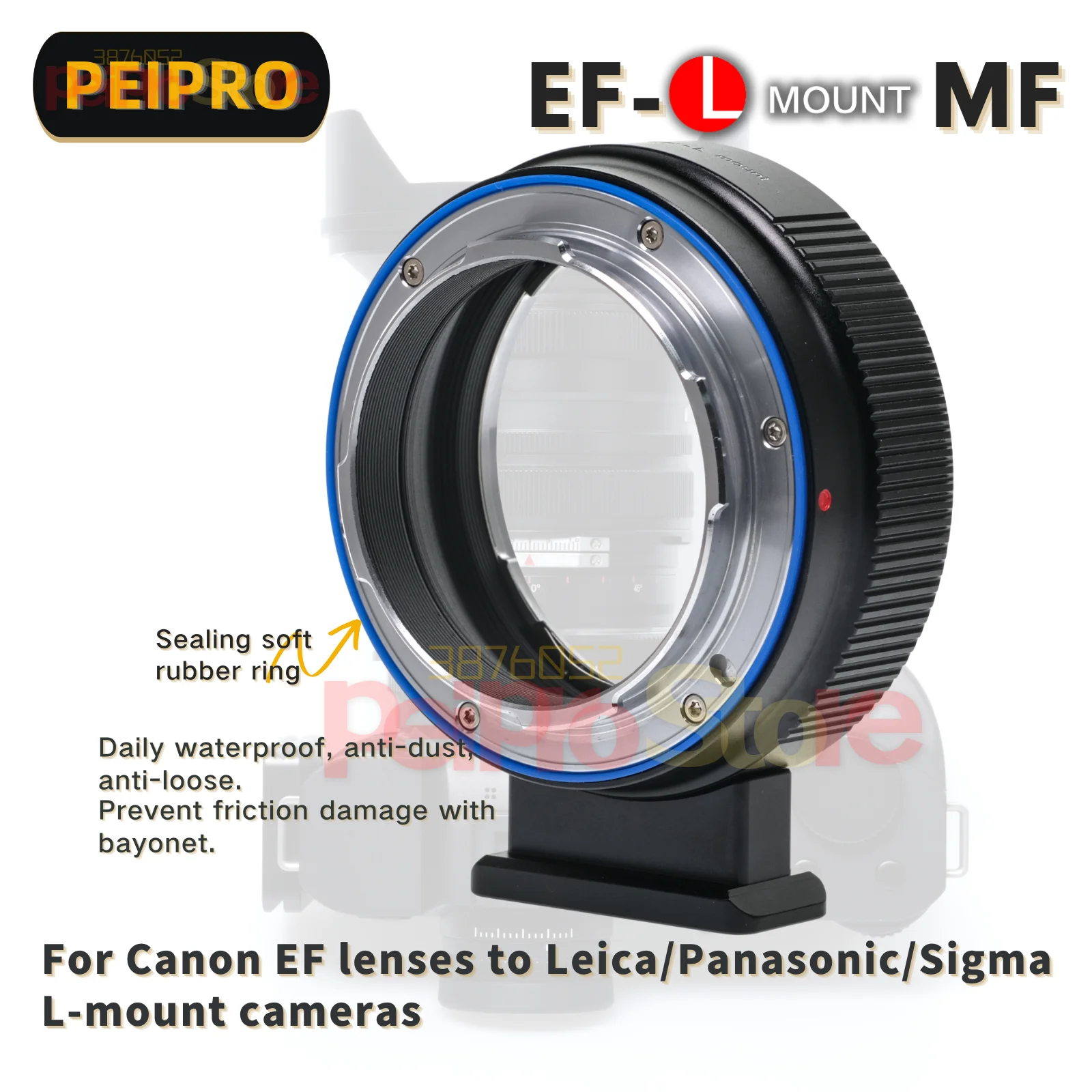 PEIPRO EF-L MF for Canon EF Lens to L Mount Camera lens adapter converter for LUMIX S1/S1R SIGMA fp Leica SL/SL2 L mount cameras