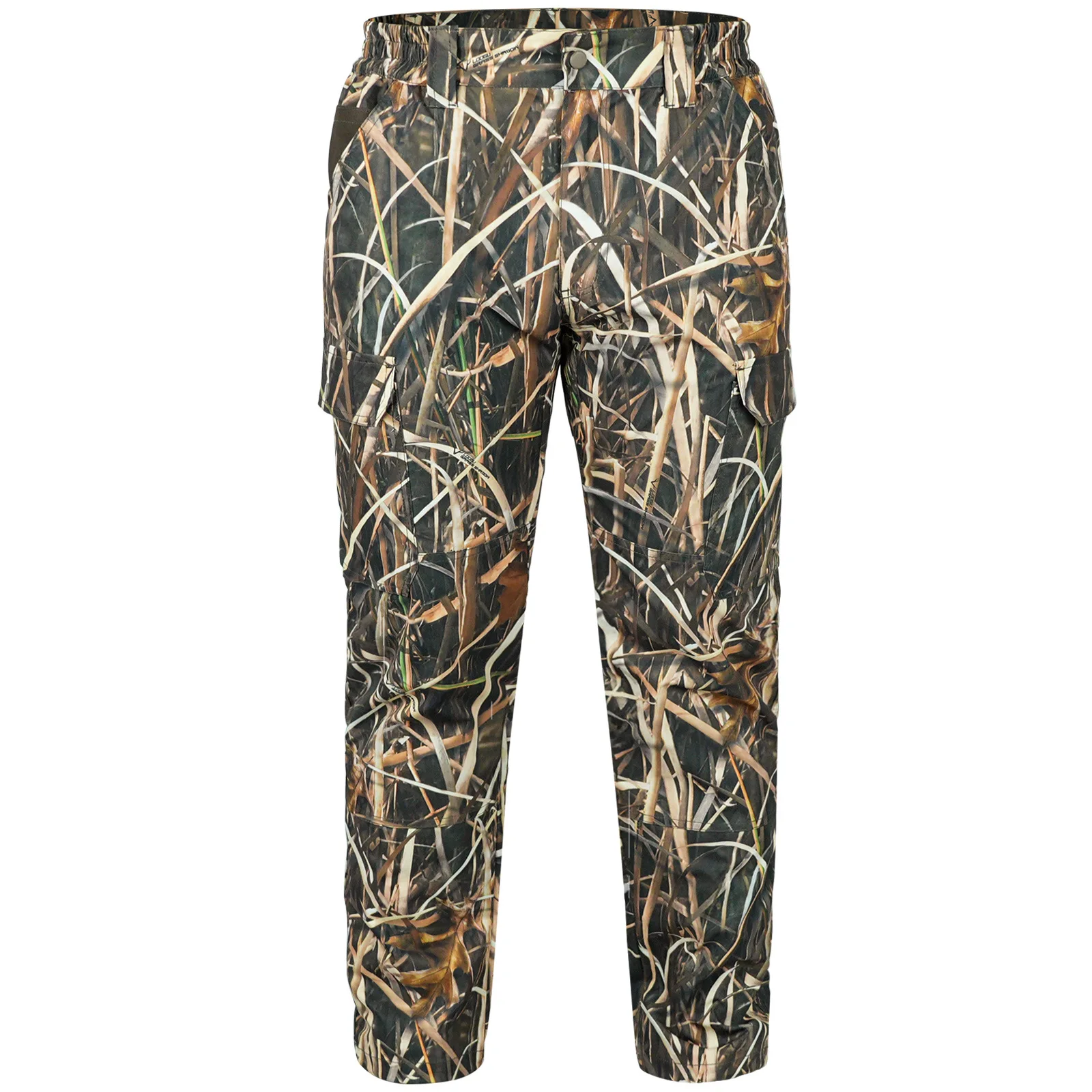 Bionic Camouflage Hunting Fishing Full Pants Breathable Wear Resistant Hiking Mountaineering Pants Multi-Pockets Cargo Pants