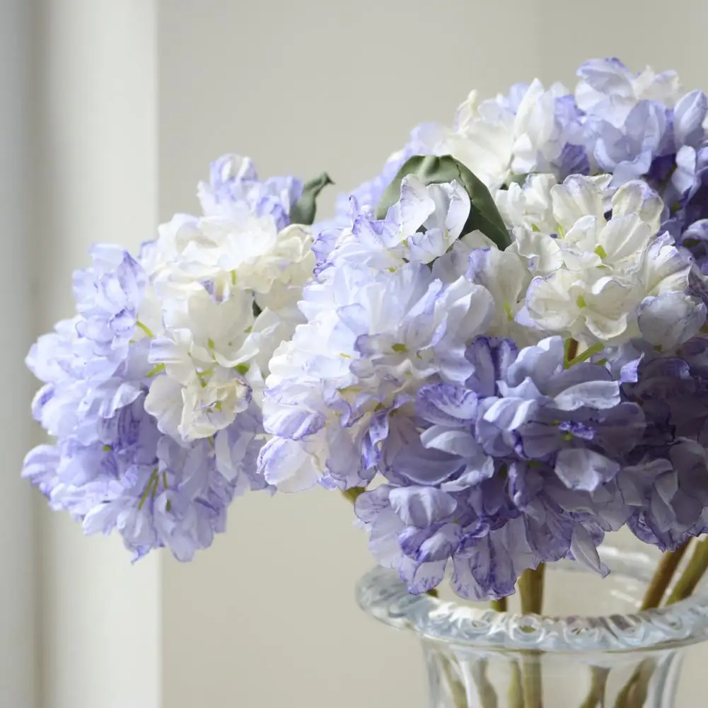 Hortensia artificielle, 1 branche, facile d'entretien, sans arrosage, tissu en fausse soie, Simulation de fleur, Bouquet à main de mariée, décoration de maison, DIY