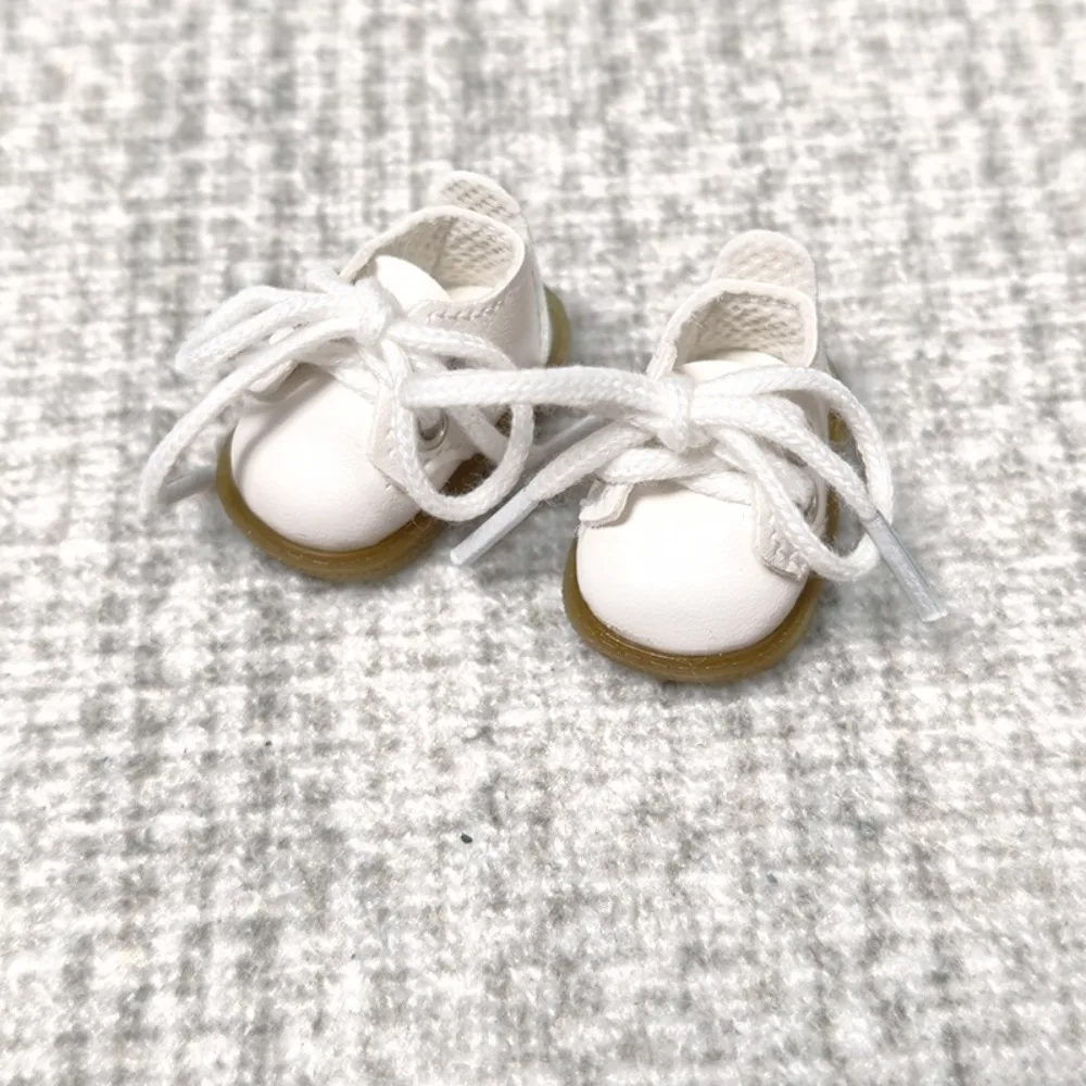 Belle Mini 3.8*2.2*2.4CM chaussures de poupée BJD chaussures en cuir Oxford semelle chaussures de poupée à lacets chaussures en cuir de poupée 1/6 BJD