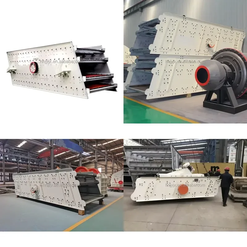 2026 CE New Design Linear Three Layers Ore Screening Plant Vibrating Screen with Motor for Sale