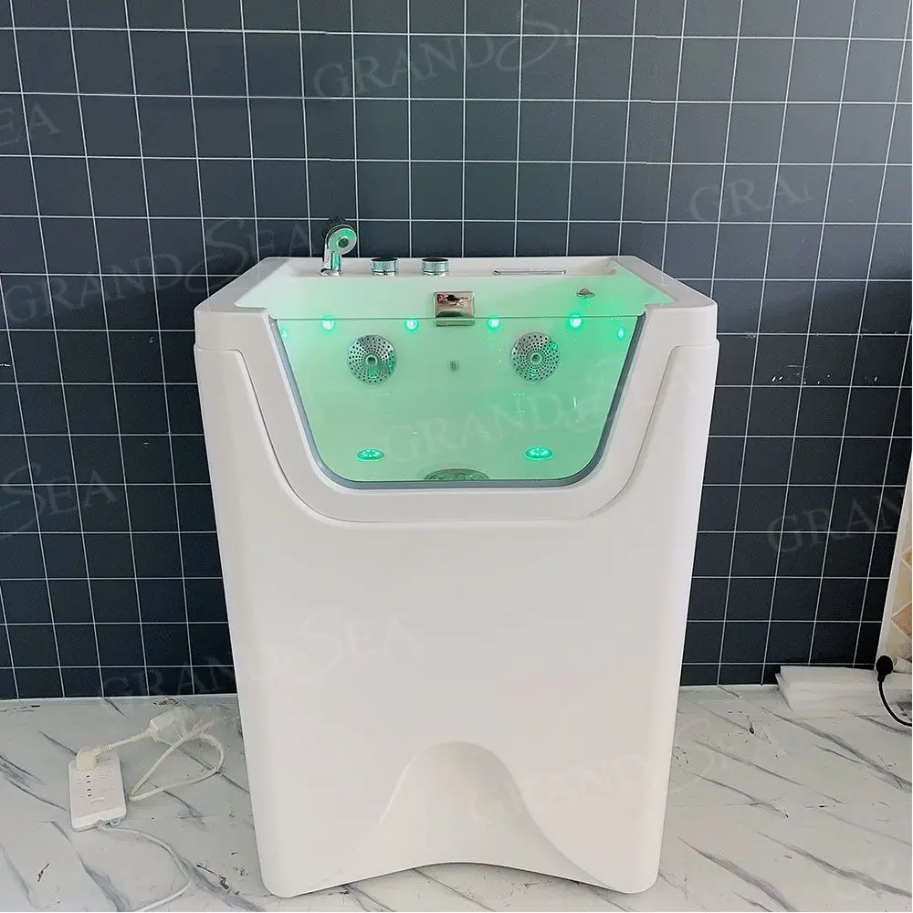 

Customized Pet Bubble Bath with Ozone and Milk Bath Acrylic Bathtub Pet Dog Cat Grooming Bathtub Spa