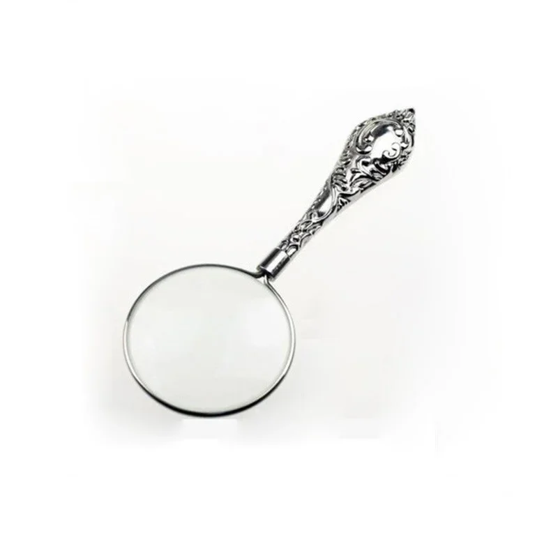 

3.5X Vintage Metal Magnifying Glass Handle Magnifier for Reading