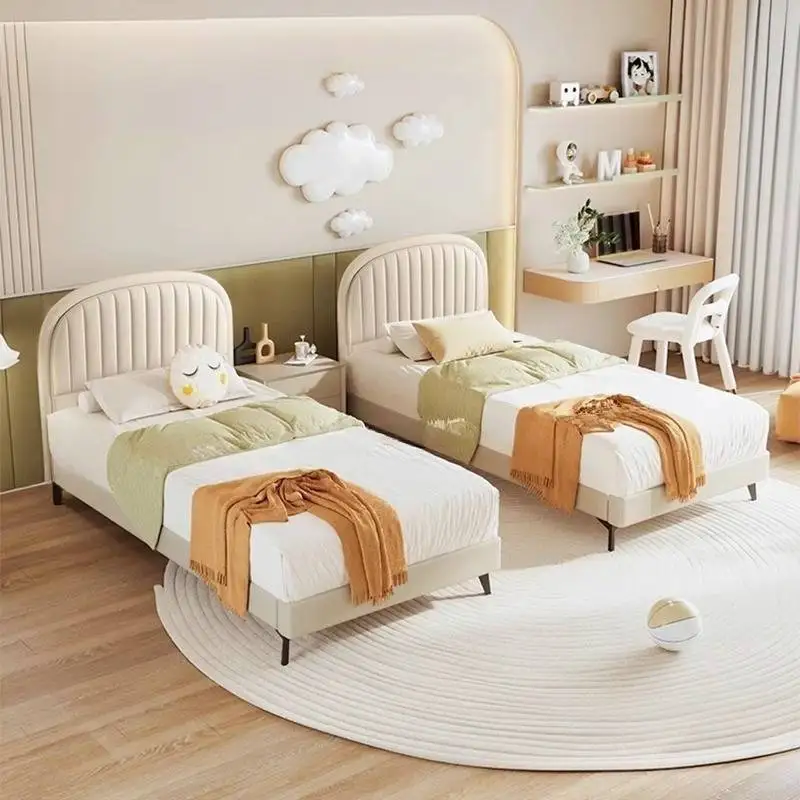 

Headboard Sleeping Kids Bed Comforter Full Size Modern Style Baby Bed Princess Bedroom Design Camas Infantiles Kids Furniture