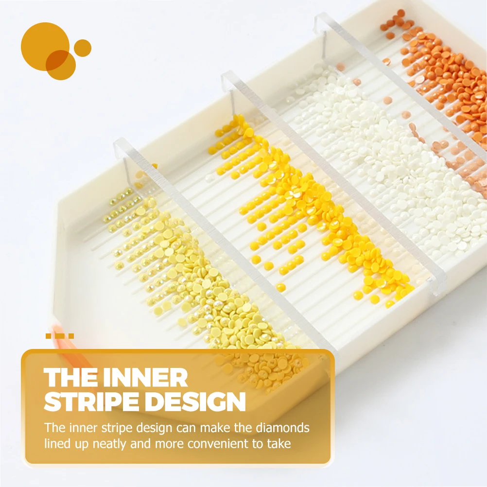 

1 Set Art Tray Kit Brush Durable Plastic Diamond Drawing Tool Large Capacity Storage Tray For Diy Organizing