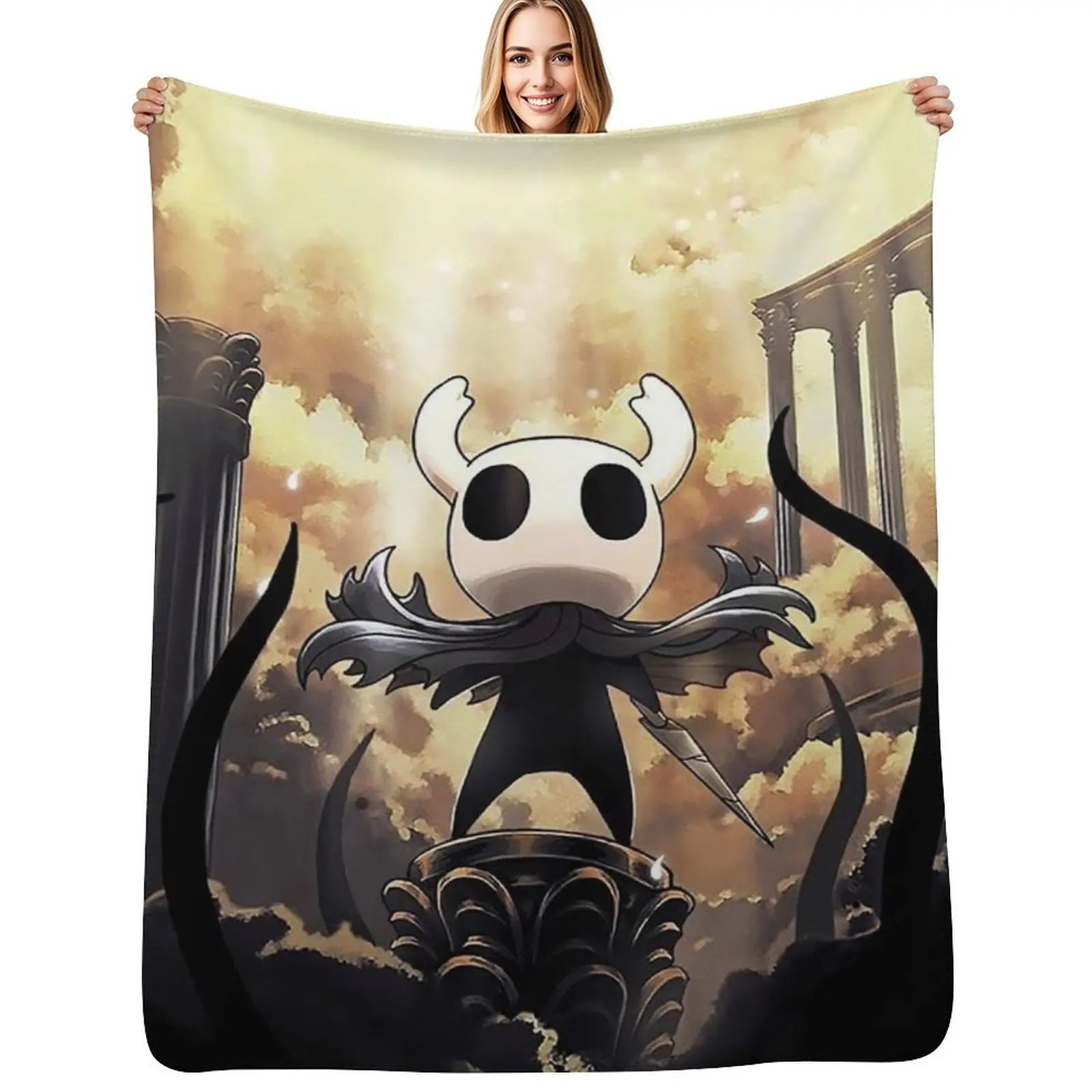 Hollow Knight Throw Blanket Spring Fall Cozy Throw Blanket for Couch