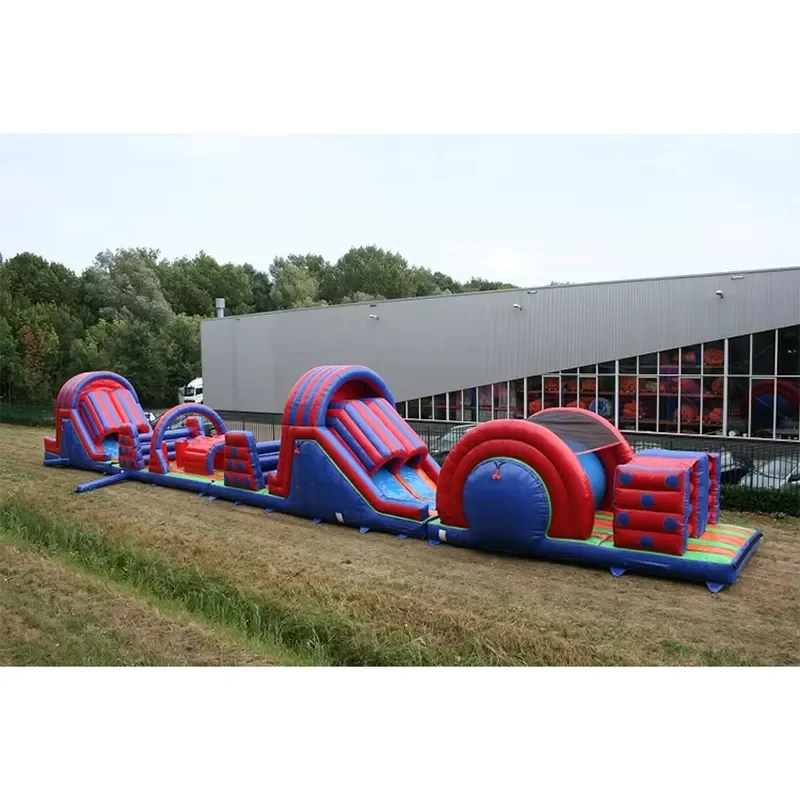 KeepFuns Popular Outdoor Inflatable Obstacle Course for Adults and Children Water Amusement Party Game