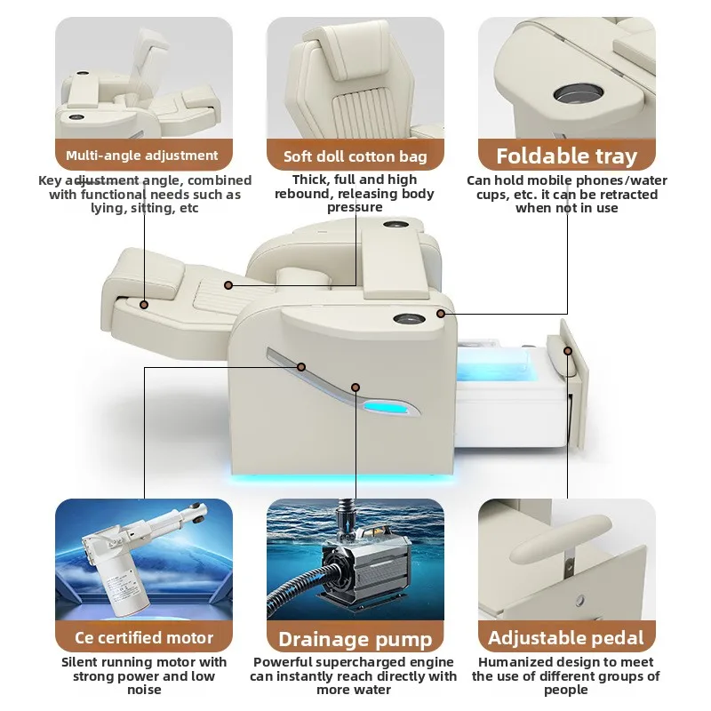جديد صالون تجميل صالون الأظافر رمش مانيكير أريكة تدليك كهربائي كرسي تدليك القدم سبا صالون كرسي القدم تمرغ أريكة #3