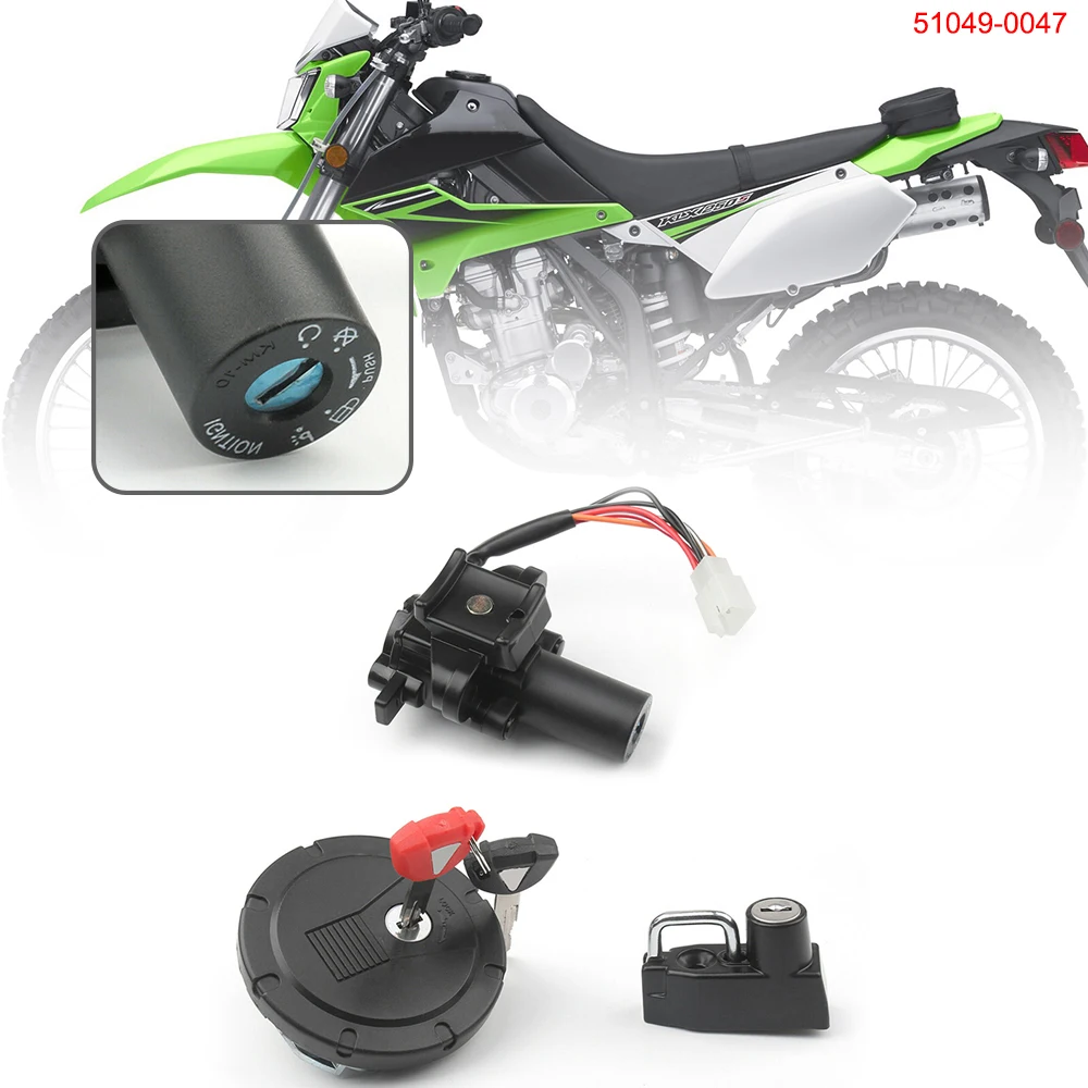 Motorcycle Accessories Ignition Switch Lock KEY For KAWASAKI ZX6R ZZR400 ZZR60 ZX9R ZX900 ZX7R ZX750