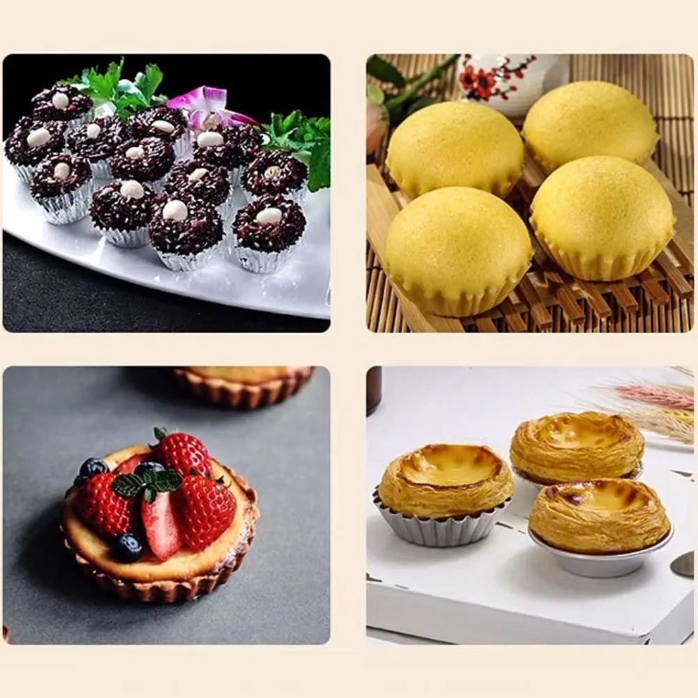 Pie Cookie Molds Egg Tart Molds For Preparing Treats Kitchen Staple Non-stick Coating Good Thermal Conductivity