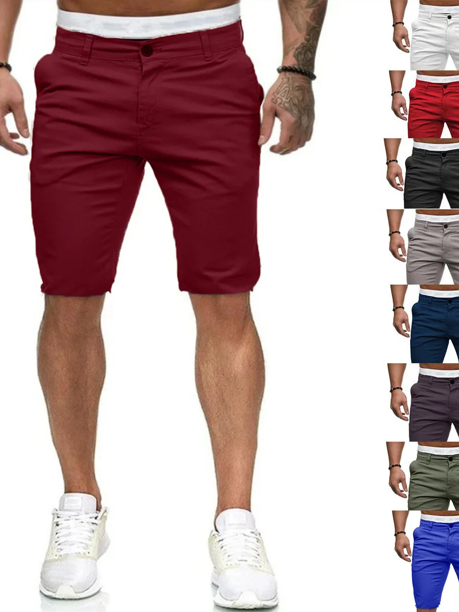 

Новые летние мужские повседневные брюки-шорты прямого кроя из хлопка с принтом, американский кэжуал, зеленый цвет