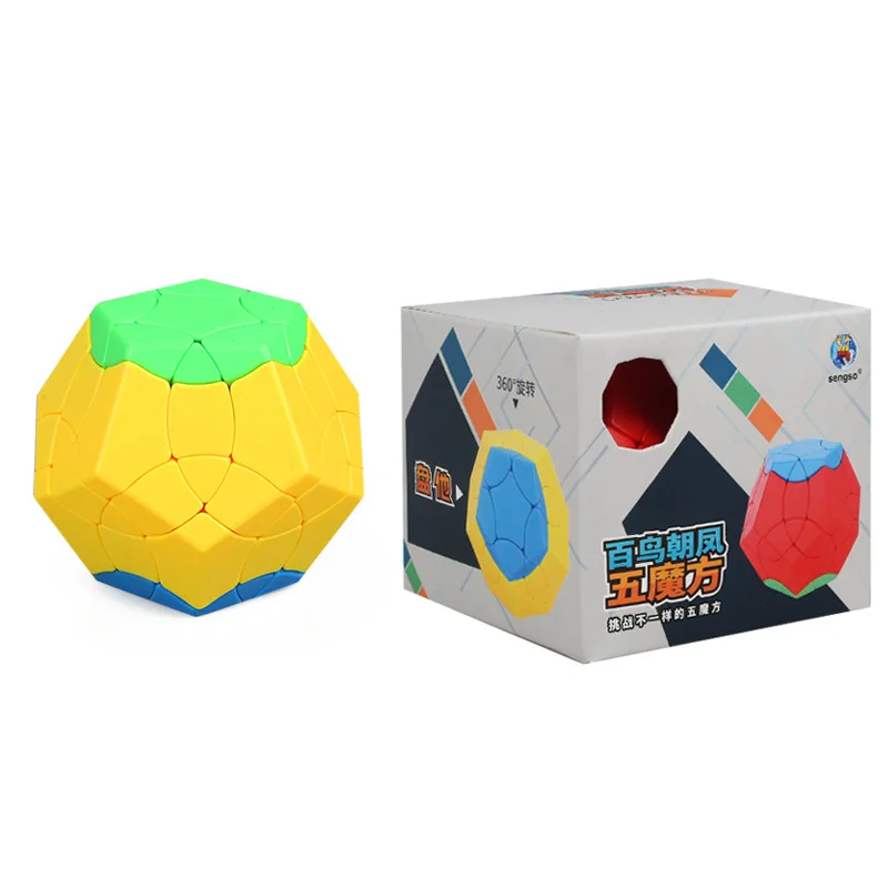 Smooth and Not Laggy Colorful Sengso Cube Special-shaped Hundred Birds Paying Homage To The Phoenix Five Magic Fun Cube Toys