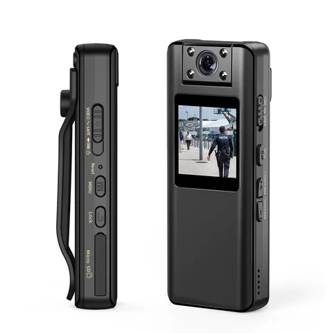 Boblov a22 digital mini câmera corporal 1080p esportes dv tela hd magnética visão noturna pequena câmera babá filmadora polícia