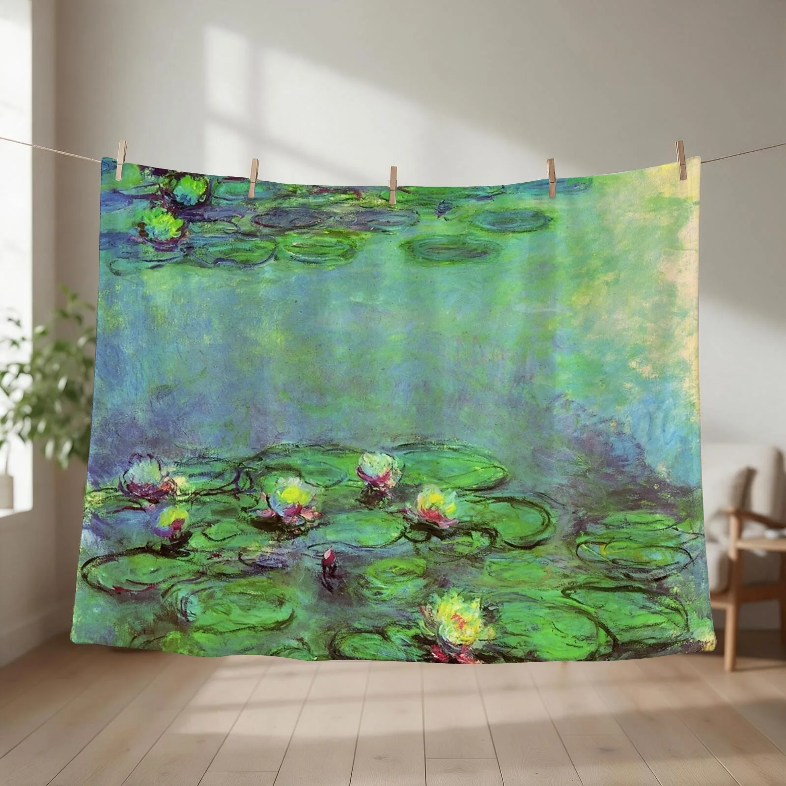 Water Lilies Monet (1914-1917) Throw Blanket blankets ands christmas decoration Decorative Sofas Heavy Blankets