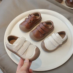 Zapatos de piel de microfibra para bebé, zapatillas descalzas con suela suave de estrella, tenis al aire libre, a la moda, de 0 a 5 años