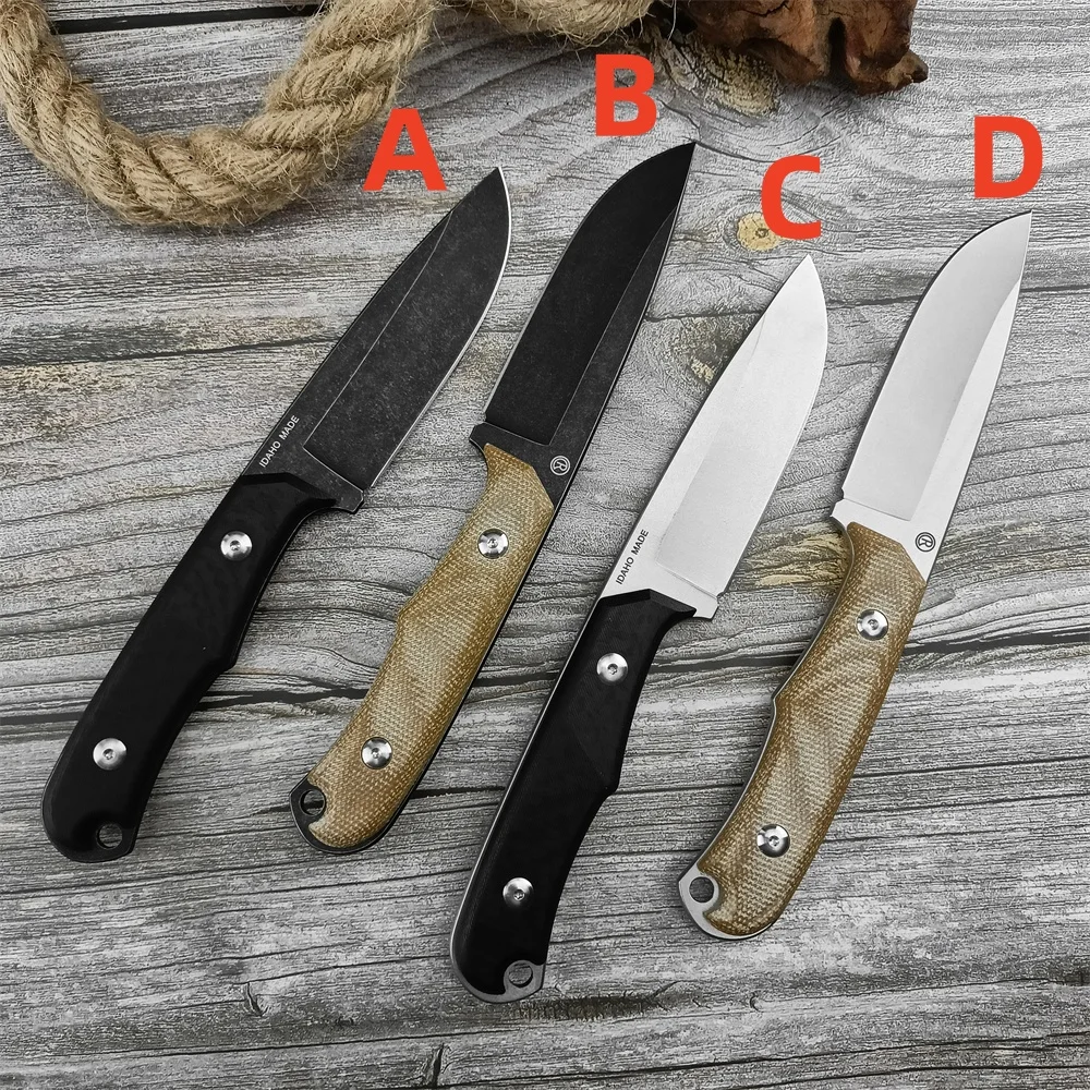 RSA C.R(Backpackers) Combat Fixed Blade Knife D2 Steel Blade Tactical Knife G10/Hemp Handle Jungle Survival Knife EDC Multitool