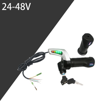 24V/36V/48V Electric vehicle handlebar, five-light with lock, throttle handlebar, battery level display, lithi