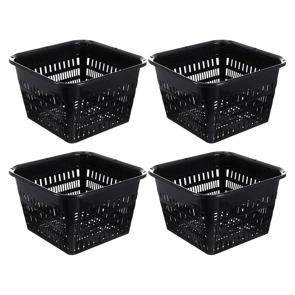 

4 Pcs Phalaenopsis Planting Basket Square Container Net Pot Cups Mesh Plastic Hydroponic Planter Pots Bucket
