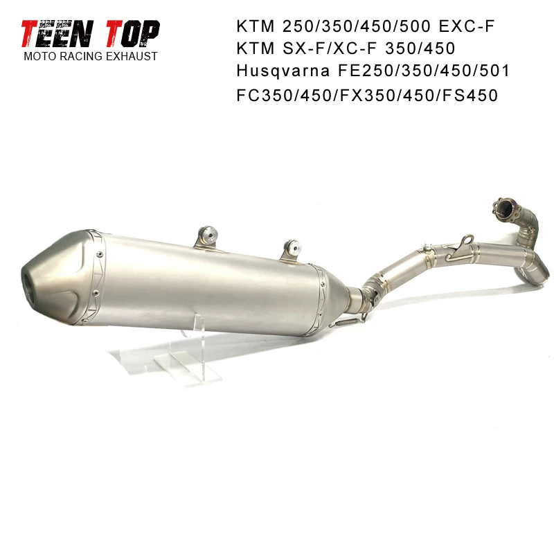 

Motorcycle Full Exhaust System For KTM450 EXC-F 500 EXC-F 2017-2019 Offroad Bike Exhaust For Husqvarna FE501 FE450 Elbow